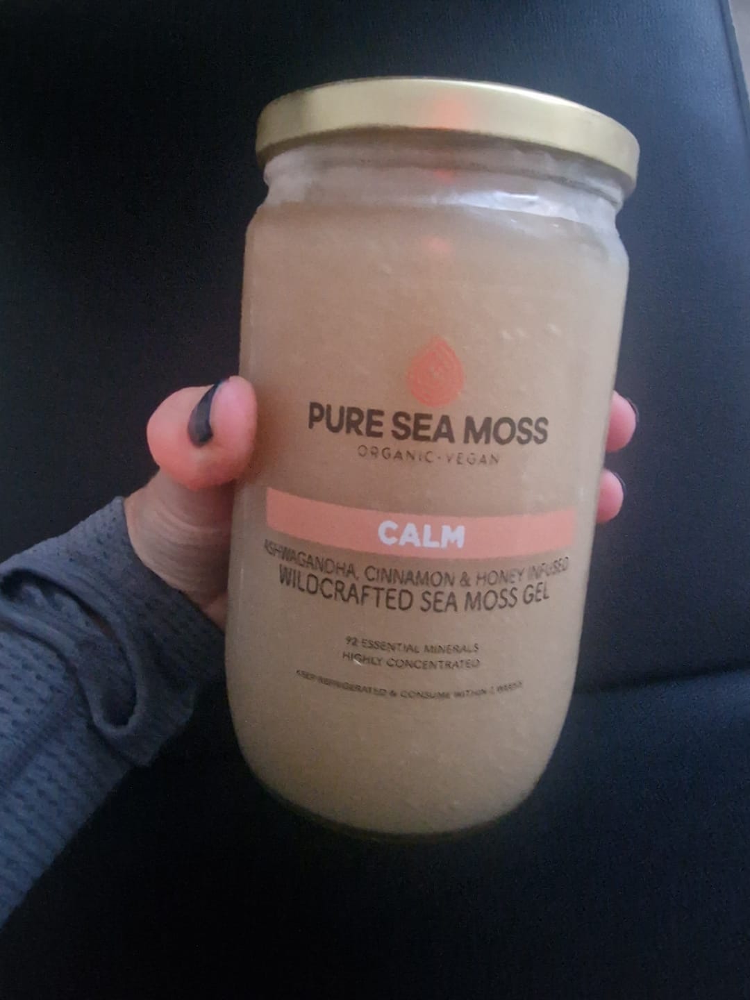 Customer photo review of Calm - Ashwagandha, Cinnamon & Raw Honey Sea Moss Gel