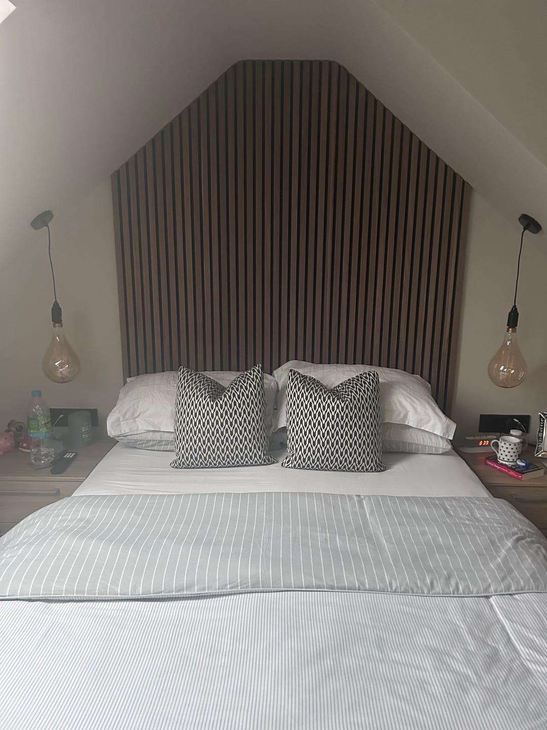 Customer photo review of SlatWall Acoustic Walnut