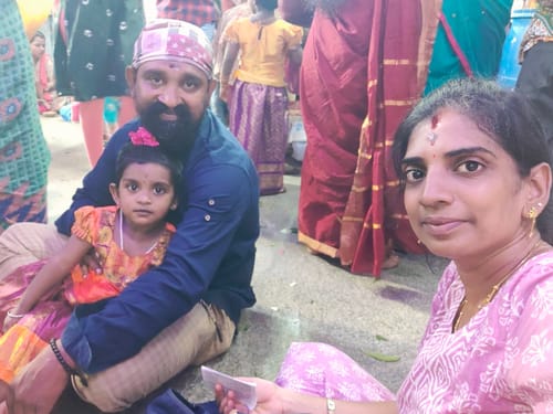 Customer photo review of Onion Pink Block Print Suit Set