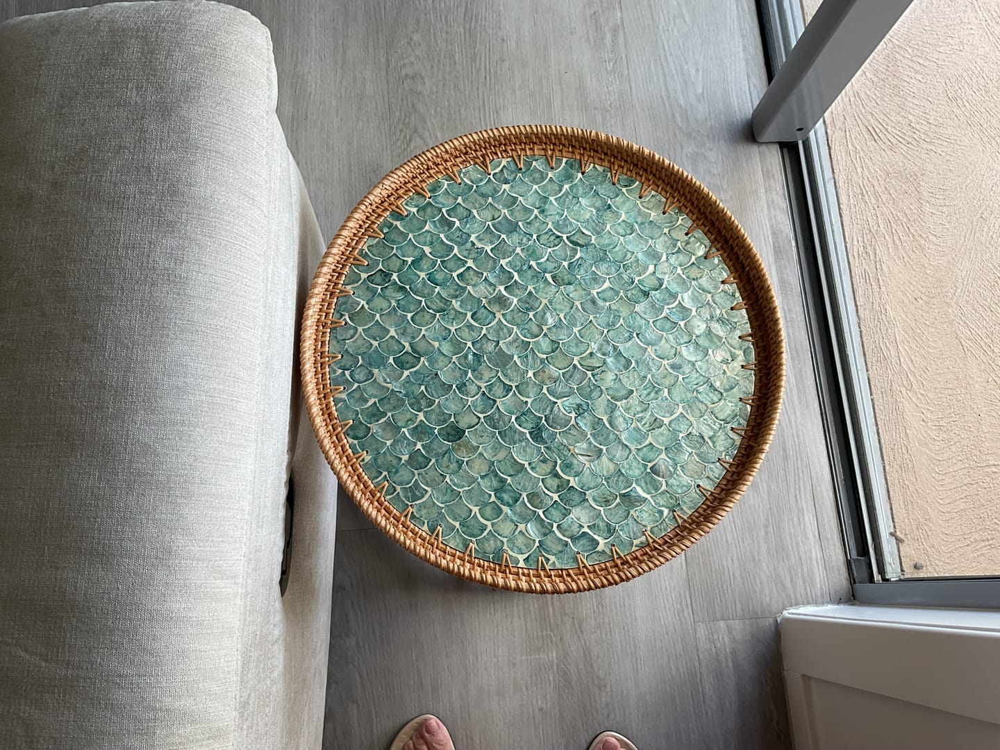 Customer photo review of Sirena Rattan Table