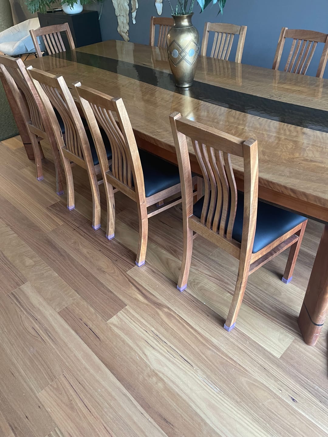 Customer photo review of Square Silicone Felt Chair Leg Glides