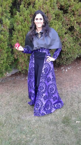 Customer photo review of Purple Taffeta Flocking Damask Fabric