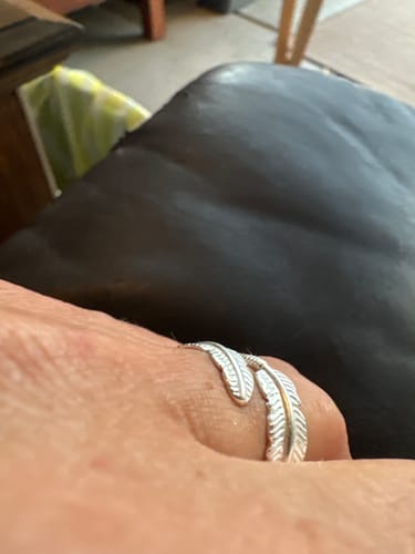 Customer photo review of Feather From An Angel Ring