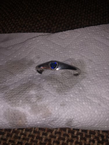 Customer photo review of Heart Birthstone Bangle