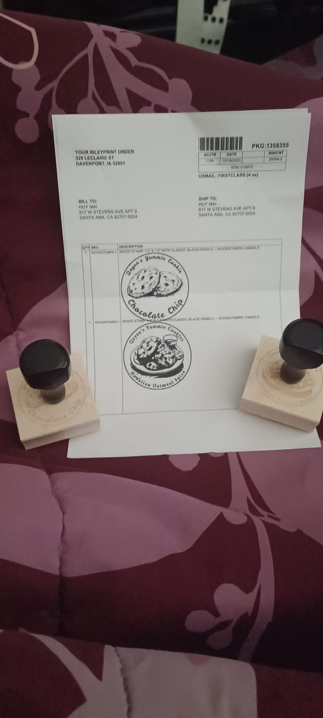 Customer photo review of Wood Stamp