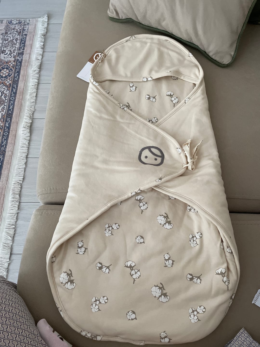 Customer photo review of Organik Pamuk Hastane Çıkış Kundağı Büyük Pamuk Desenli