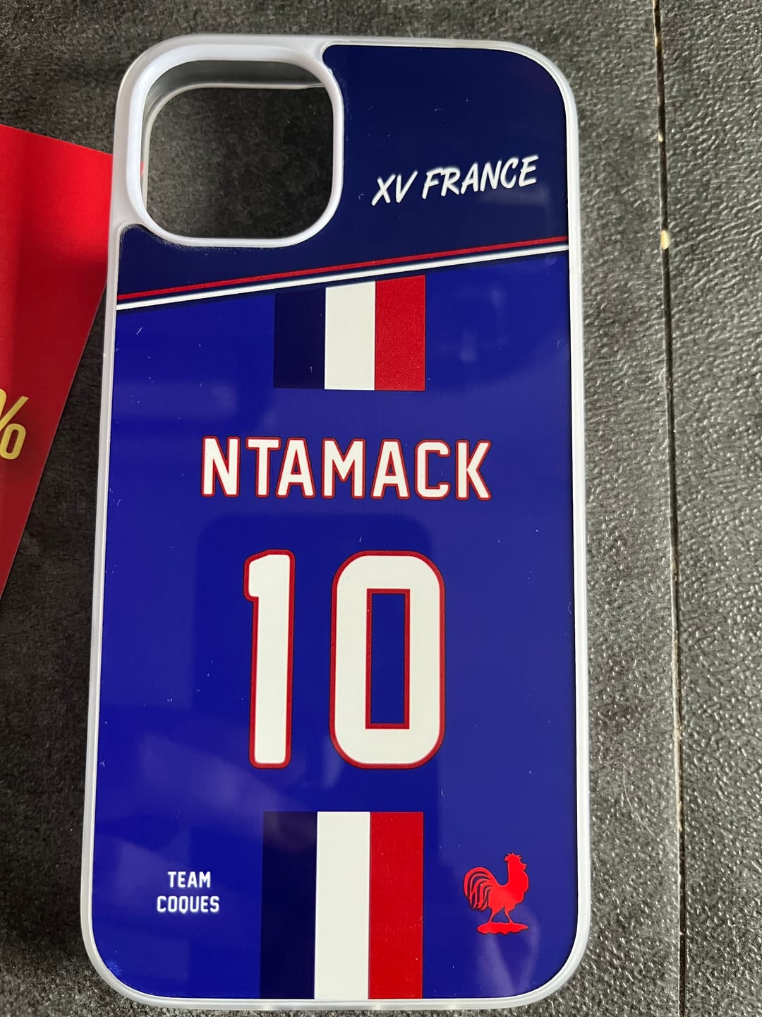 Customer photo review of Coque rugby XV FRANCE RUGBY personnalisable - TEAMCOQUES