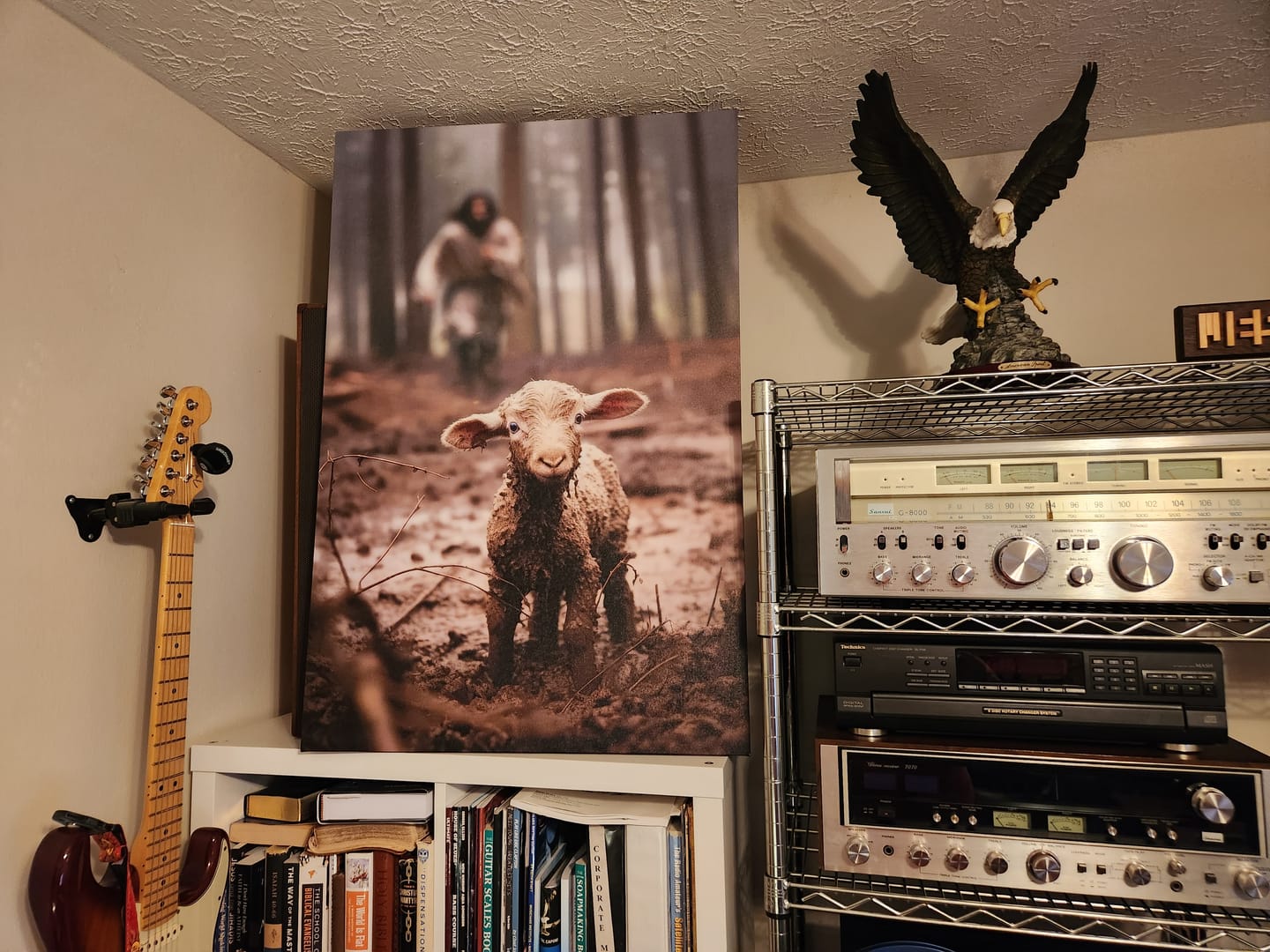 Customer photo review of Jesus Lamb of God, Jesus Running After Lamb, Wall Art Canvas