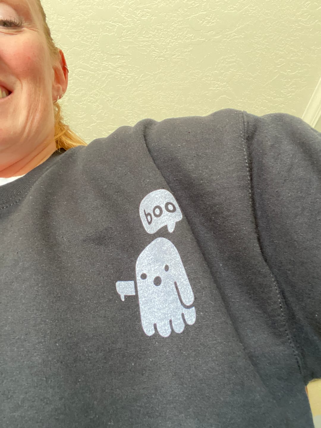 Customer photo review of Boo Ghost (Left Chest)