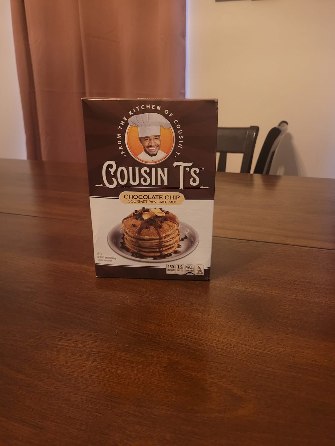 Customer photo review of Cousin T's Chocolate Chip Gourmet Pancake Mix (2 Pack)