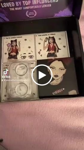 Customer video review of Linn's Dollie Darknight Black Contact Lenses(12 months of use)