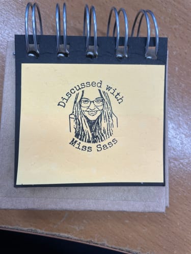 Customer photo review of Self-Inking Face Stamp