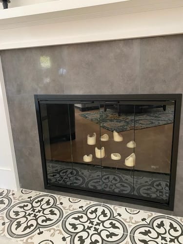 Customer photo review of Cabot - Steel Masonry Fireplace Glass Doors