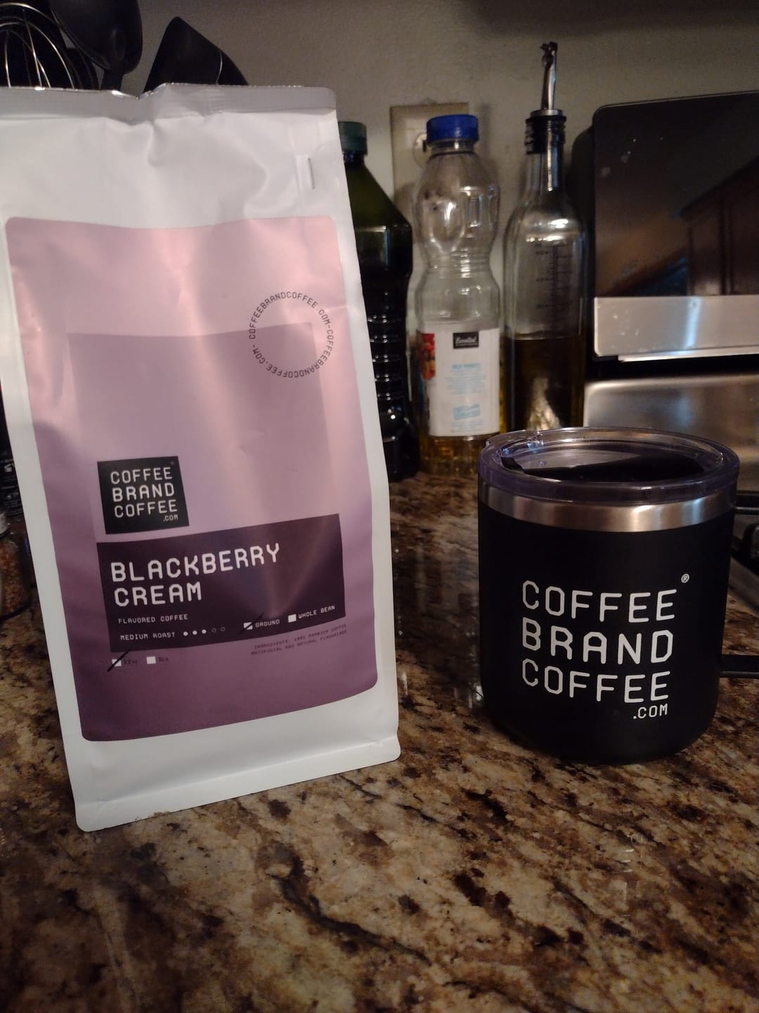 Customer photo review of Blackberry Cream Flavored Coffee