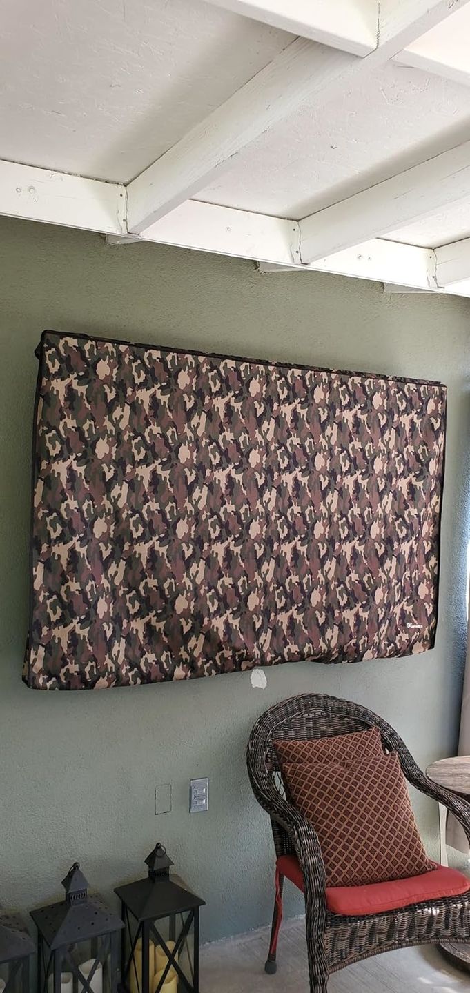 Customer photo review of Beige - Outdoor TV Cover Weatherproof