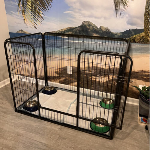 Customer photo review of Heavy Duty Rectangle Tube pen Pet Training Kennel Crate