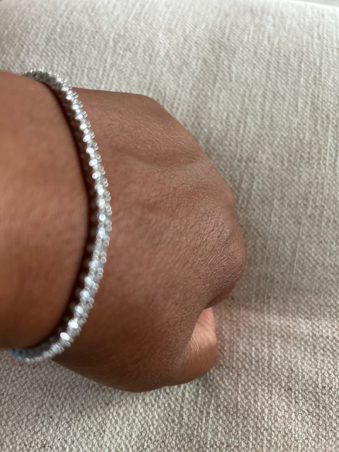Customer photo review of 3mm Tennis Bracelet - White Gold