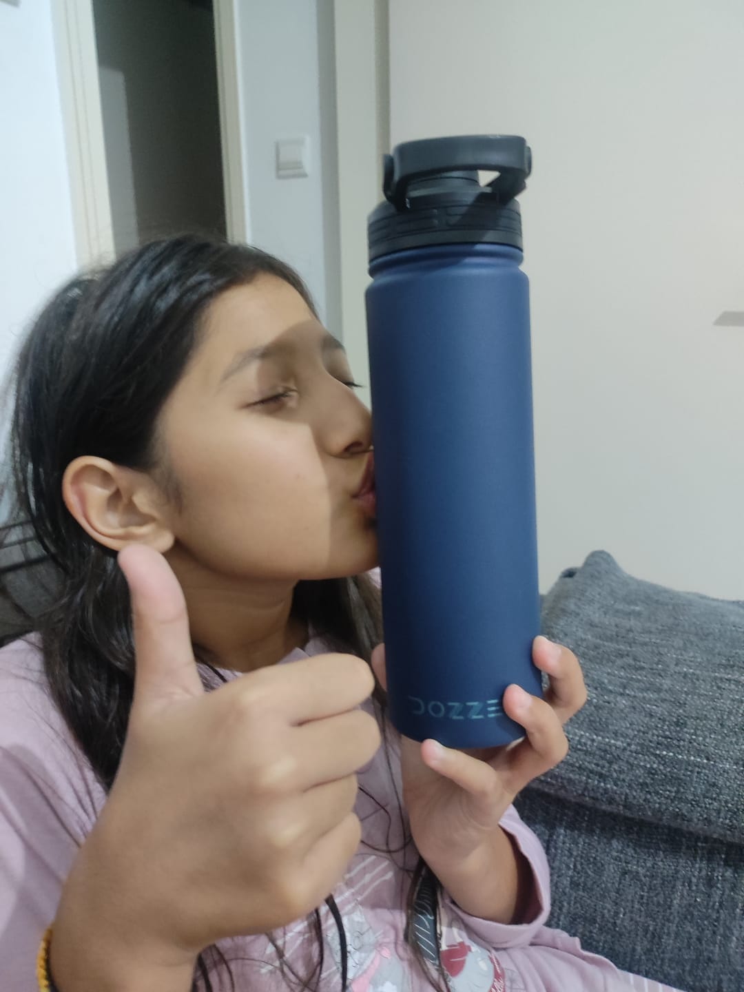 Customer photo review of DOZZE Voyager Water Bottle