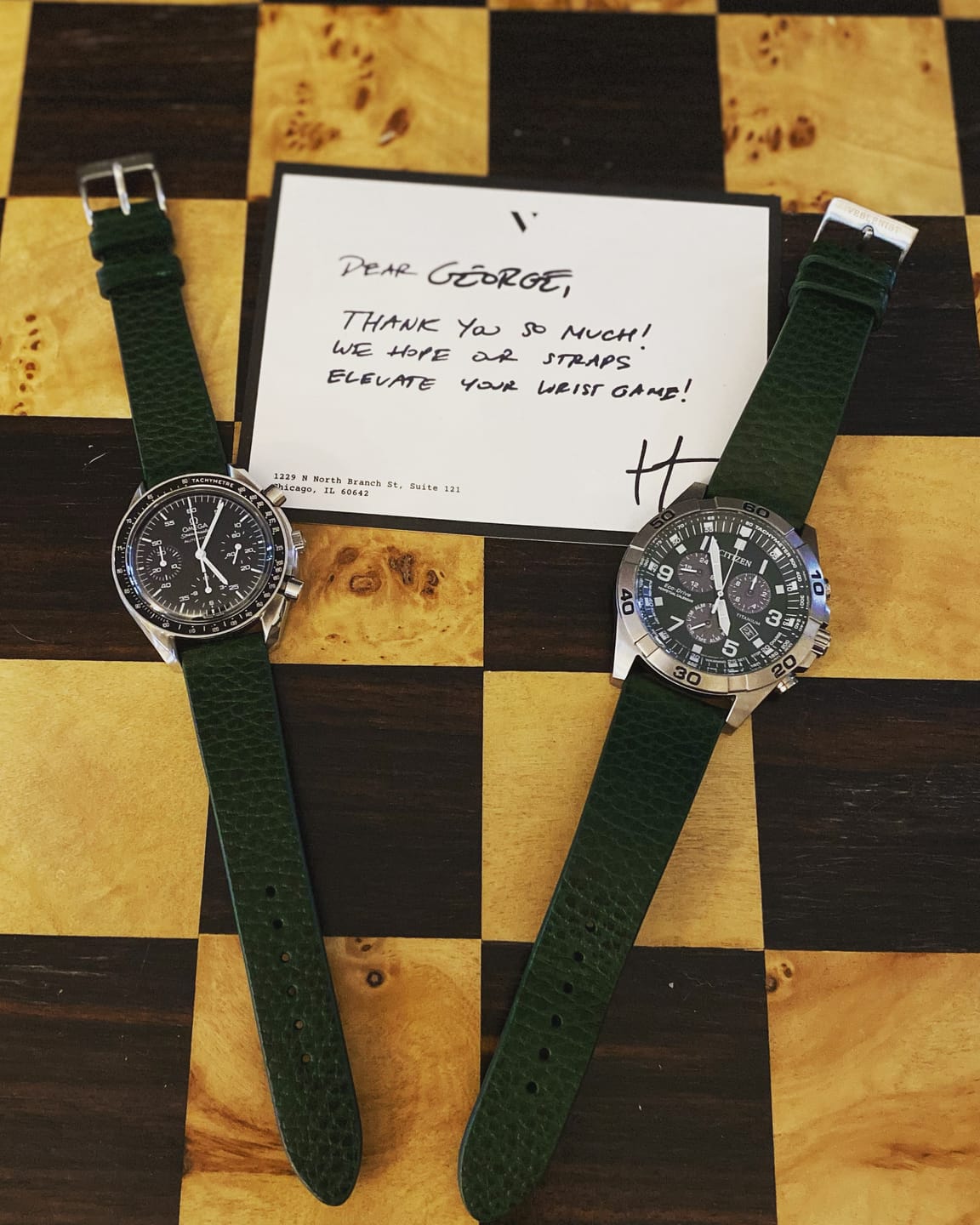 Customer photo review of Hunter Green Pebbled