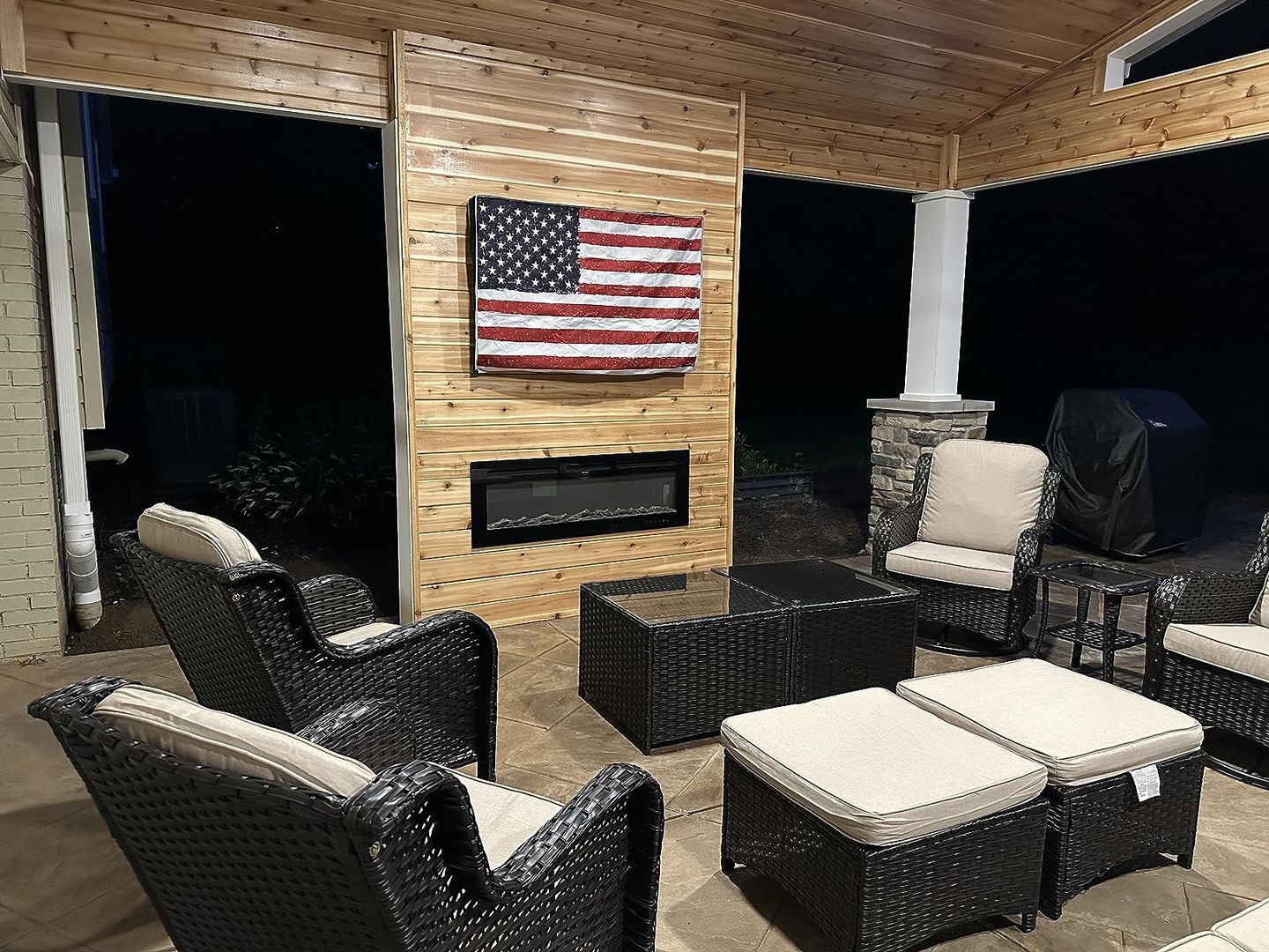 Customer photo review of Beige - Outdoor TV Cover Weatherproof