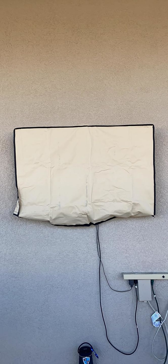 Customer photo review of Beige - Outdoor TV Cover Weatherproof
