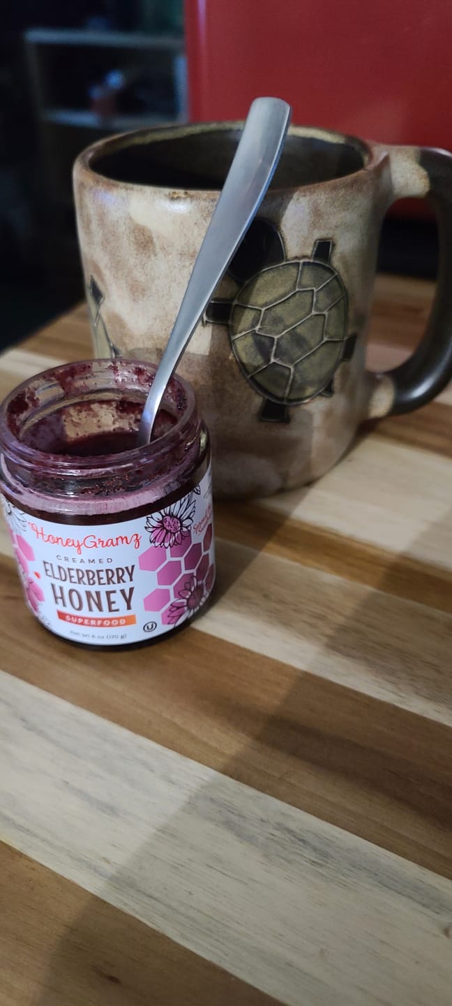 Customer photo review of Organic Elderberry Honey