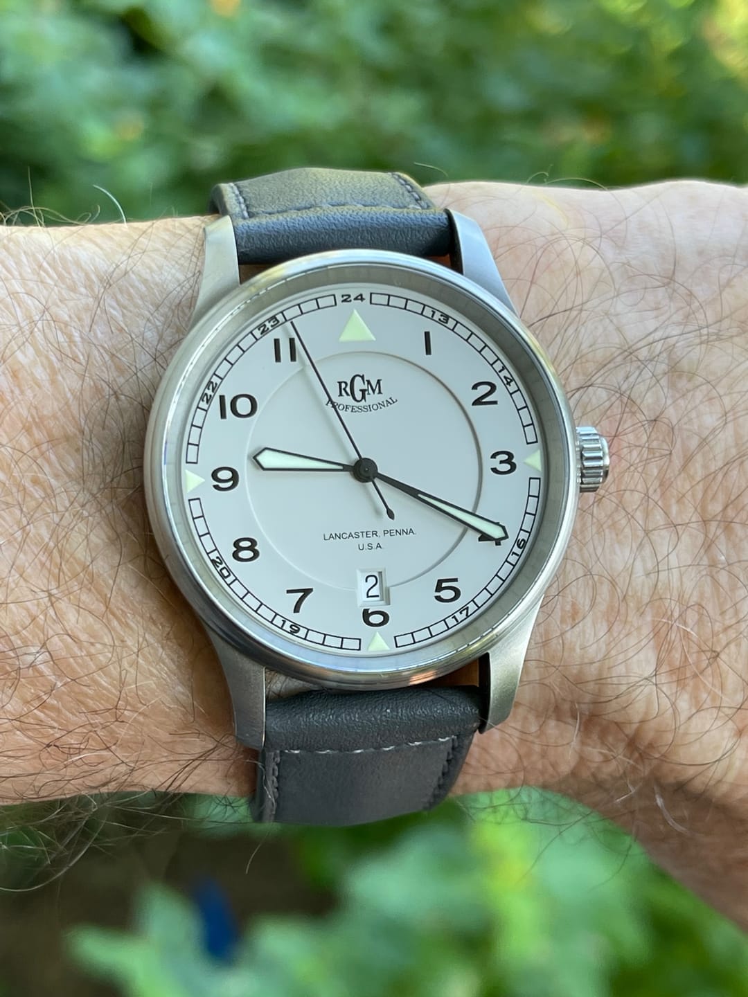 Customer photo review of Steel Grey Calfskin