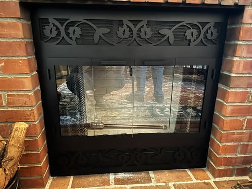 Customer photo review of Legend ZC Deluxe - Prefab Fireplace Glass Doors With Vents