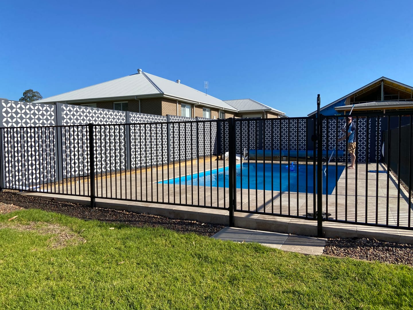 Customer photo review of Tsunagi Patio Stencil - Square Slabs