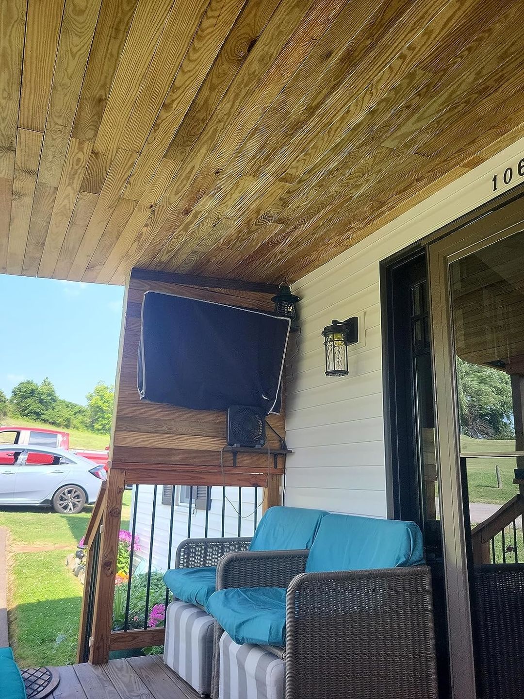 Customer photo review of Beige - Outdoor TV Cover Weatherproof