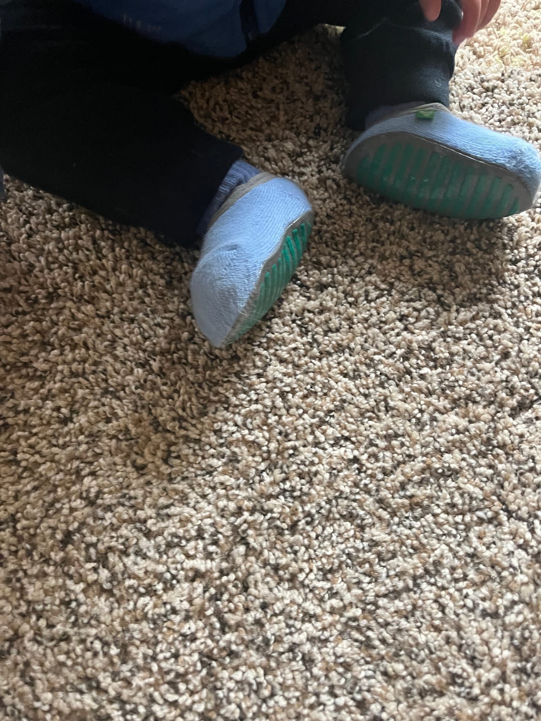 Customer photo review of Non-Slip Baby Socks | Big Adventures 6-Pack