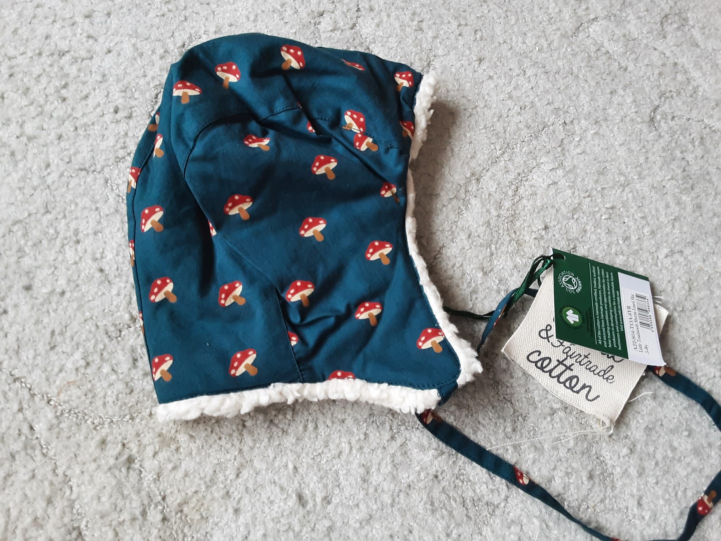 Customer photo review of Little Toadstools Sherpa Lined Hat