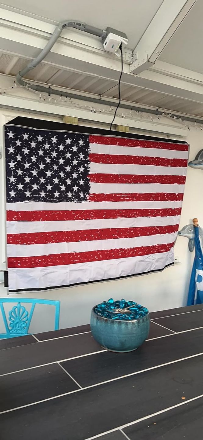 Customer photo review of Beige - Outdoor TV Cover Weatherproof