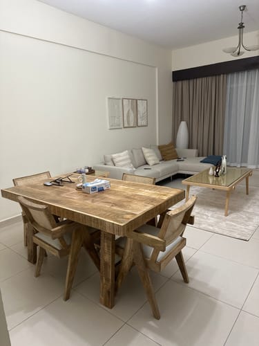 Customer photo review of Mango Wood 6 Seater Dining Table