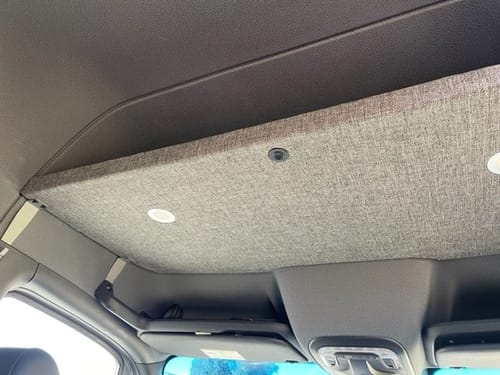 Customer photo review of Sprinter Van Headliner Shelf DIY Kit