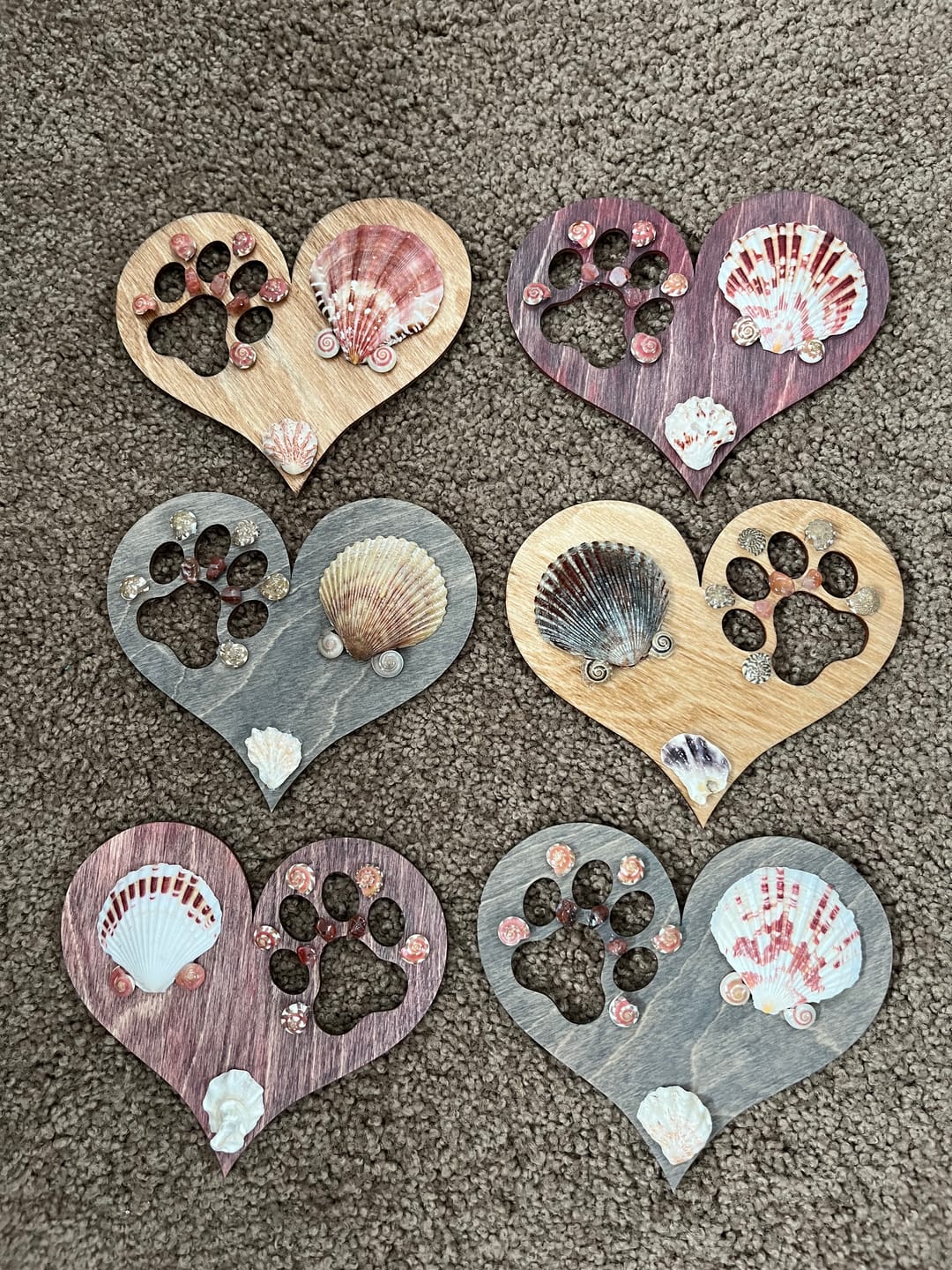 Customer photo review of Unfinished Wood Pawprint Heart Shape - Craft - up to 36"