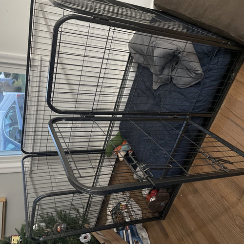 Customer photo review of Heavy Duty Rectangle Tube pen Pet Training Kennel Crate