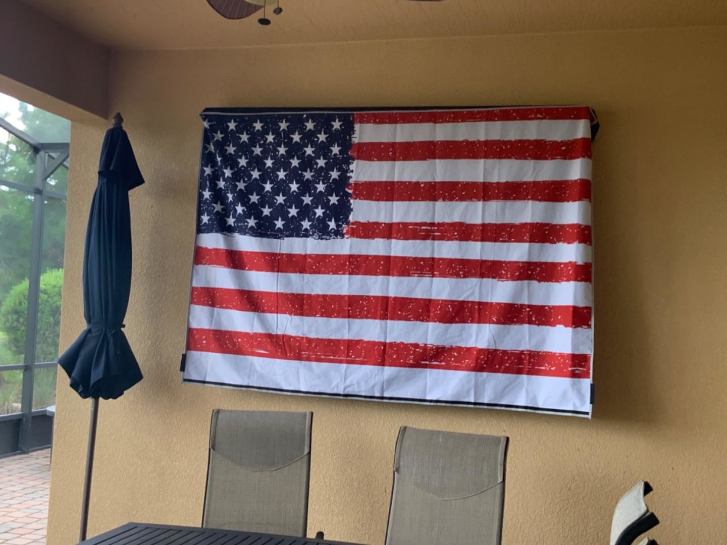 Customer photo review of Beige - Outdoor TV Cover Weatherproof