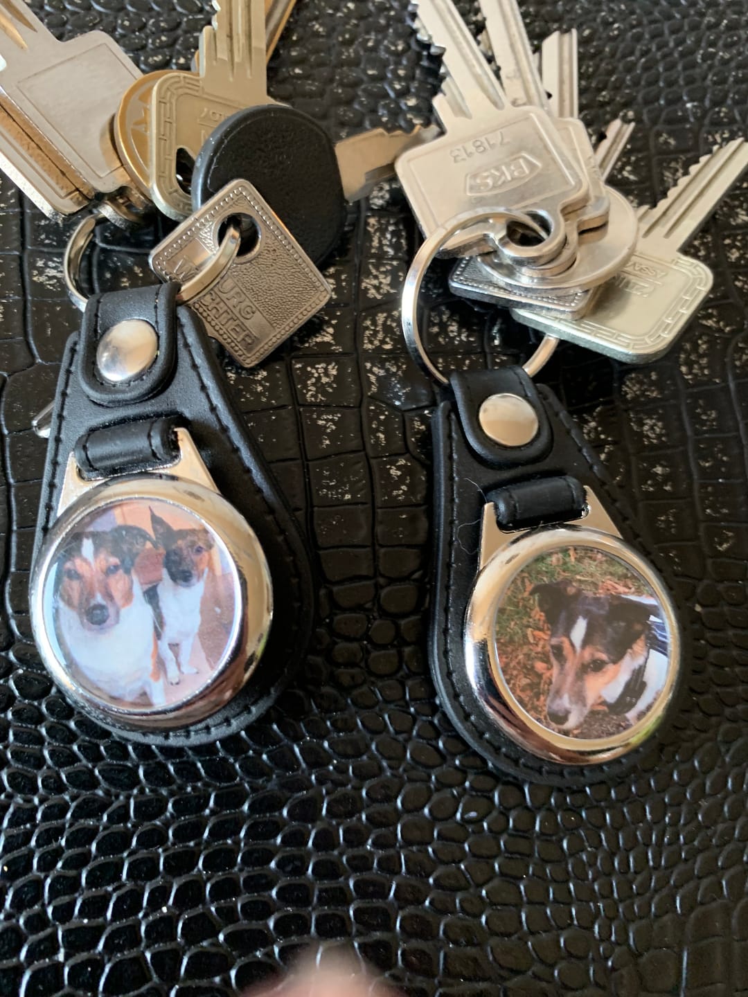 Customer photo review of Schlüsselanhänger-Bundle Leder 3x dein Foto für nur 19,90 €