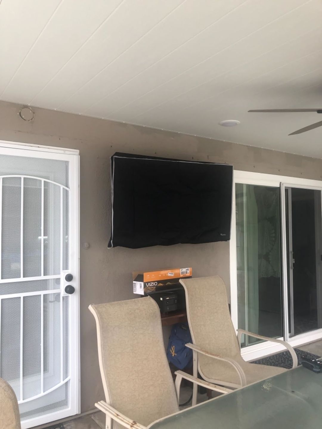 Customer photo review of Beige - Outdoor TV Cover Weatherproof