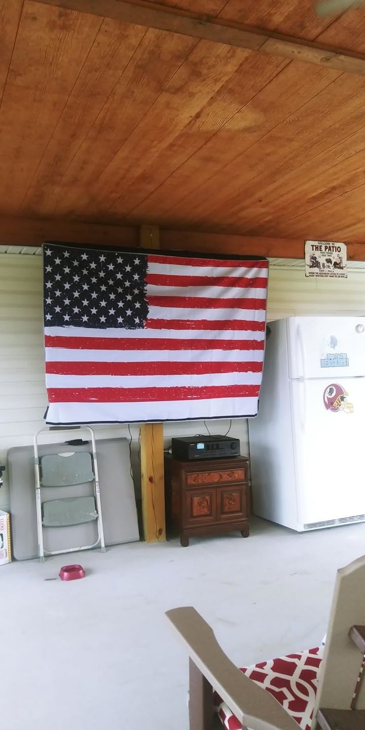 Customer photo review of Beige - Outdoor TV Cover Weatherproof