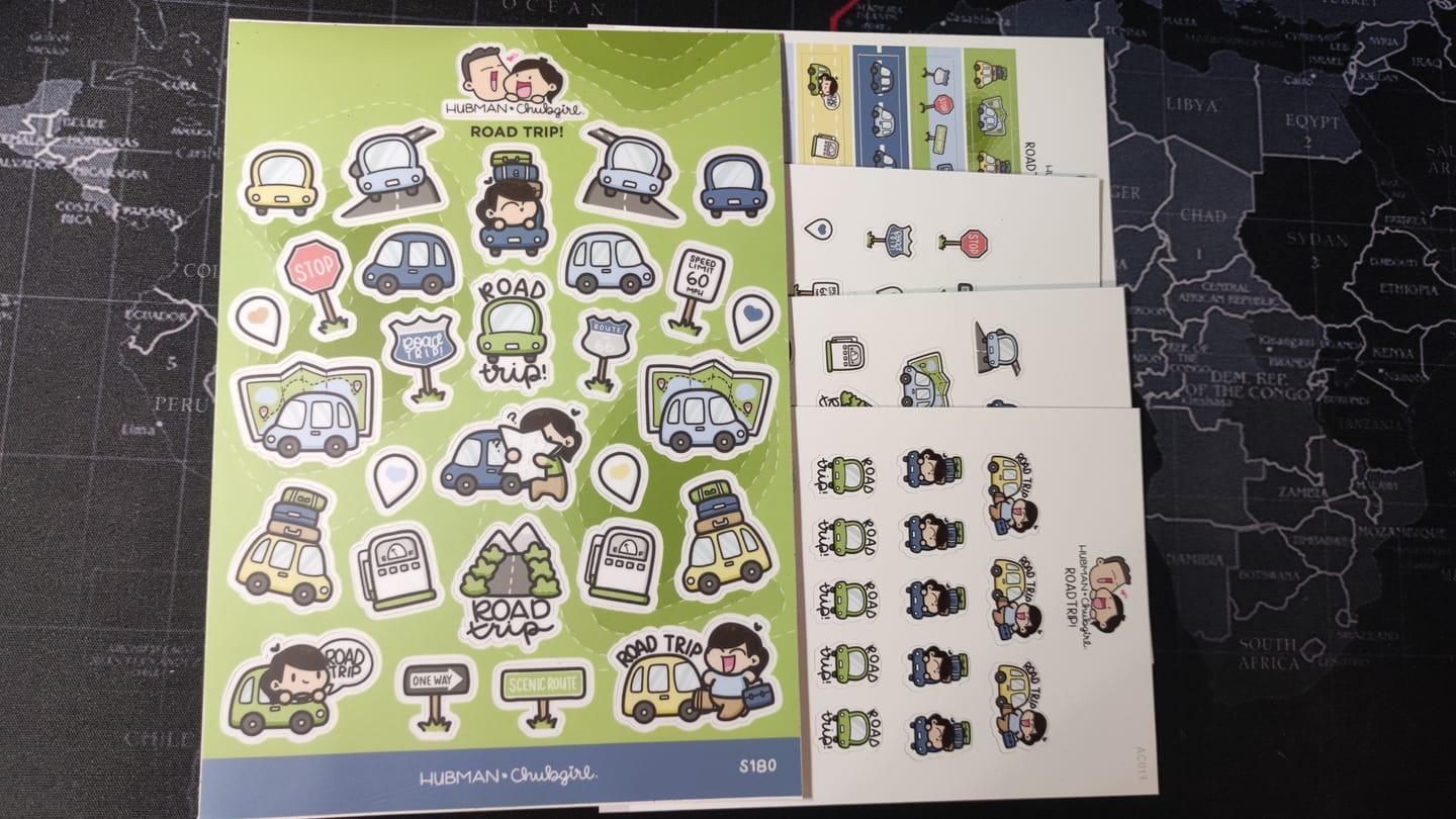 Customer photo review of Roadtrip Sticker Set