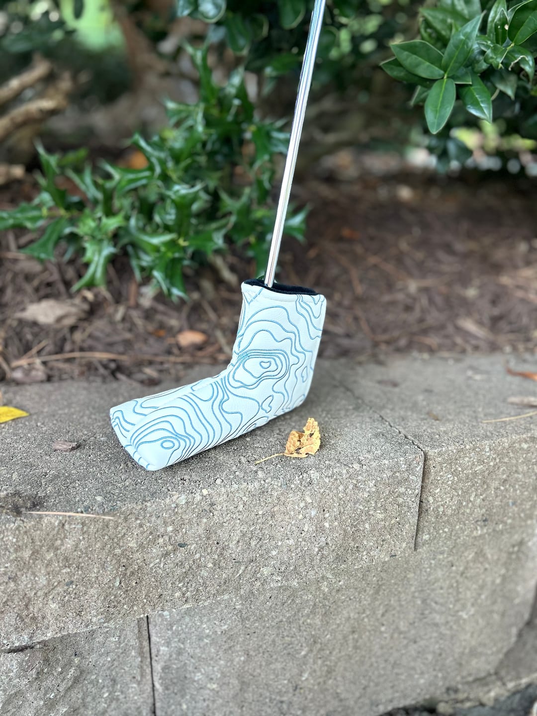 Customer photo review of Topographic Edition Headcover - Pure White / Embroidered Carolina Blue