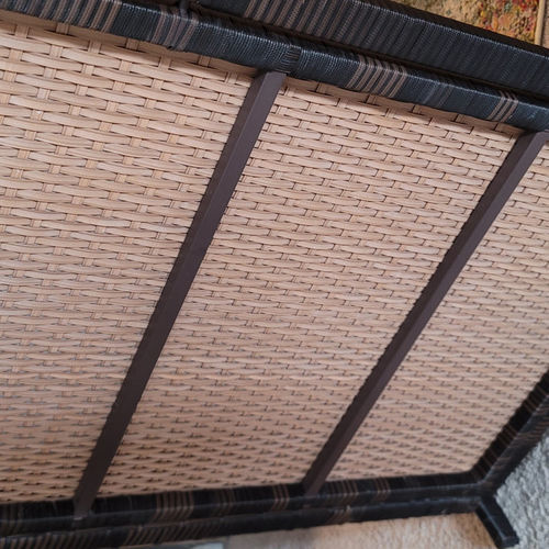 Customer photo review of Rattan Rectangular Pet Sofa