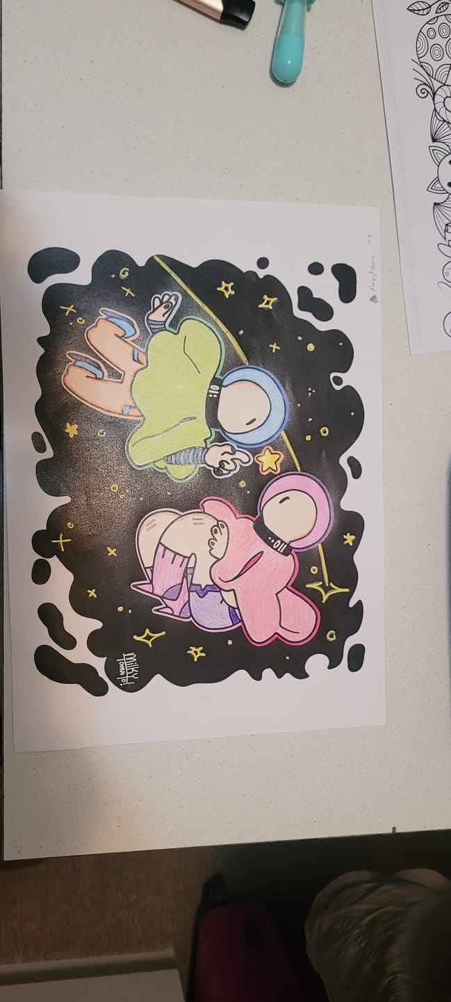 Customer photo review of Space Ghost Coloring Page PDF