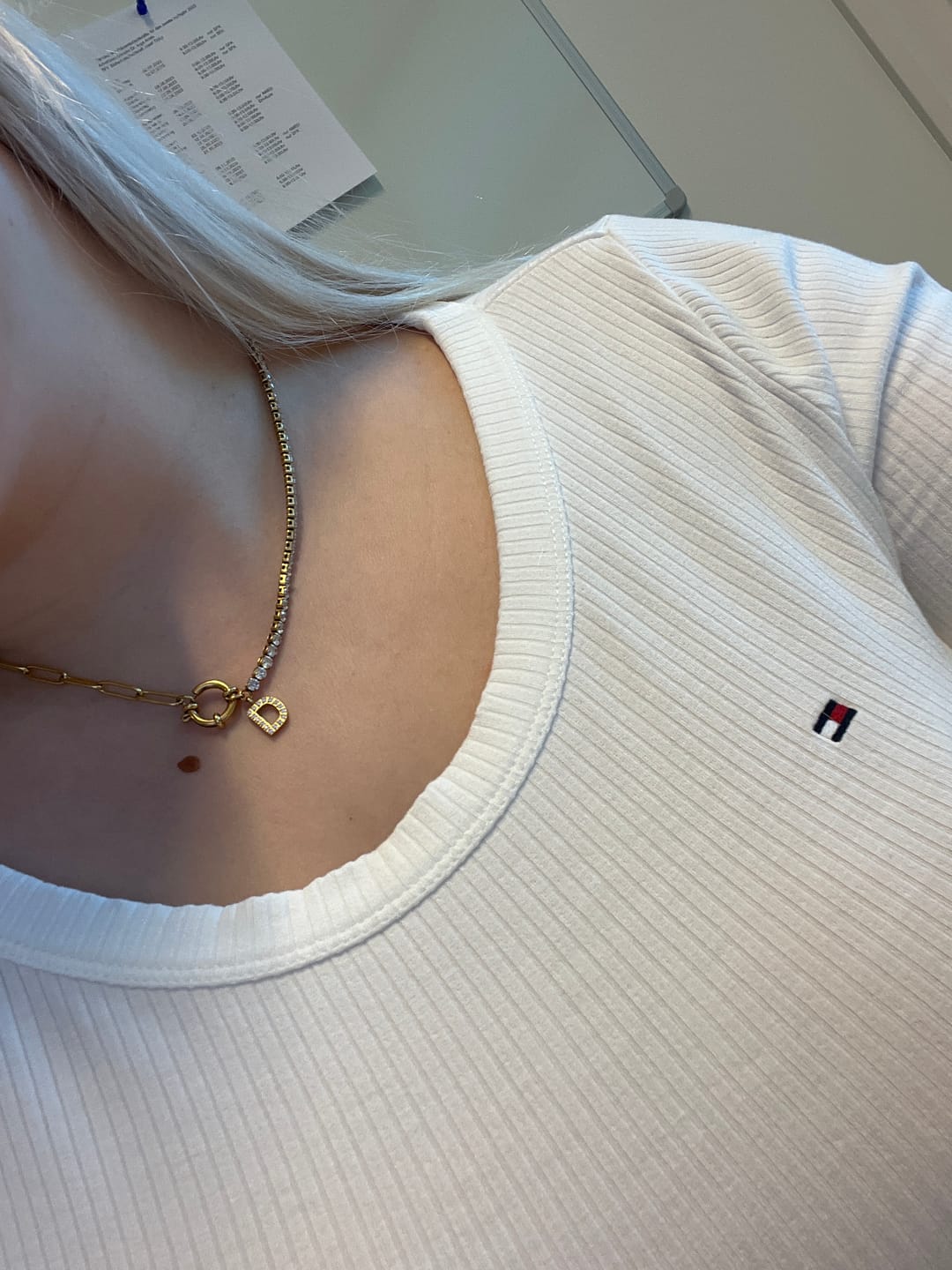 Customer photo review of Tennis Letter Halskette | 18K vergoldet