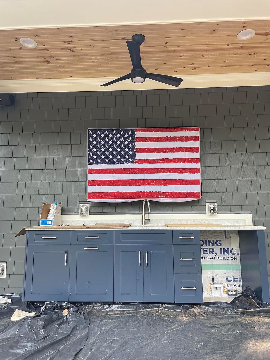 Customer photo review of Beige - Outdoor TV Cover Weatherproof