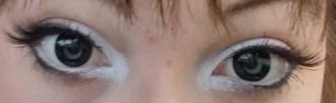 Customer photo review of Linn's Dollie Darknight Black Contact Lenses(12 months of use)