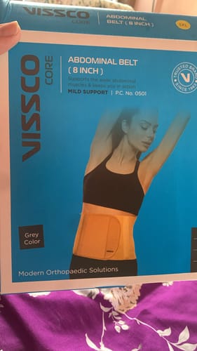 Customer photo review of Abdominal Belt (8") |Supports the Weak Abdominal Muscles to Relieve Pain (Beige)