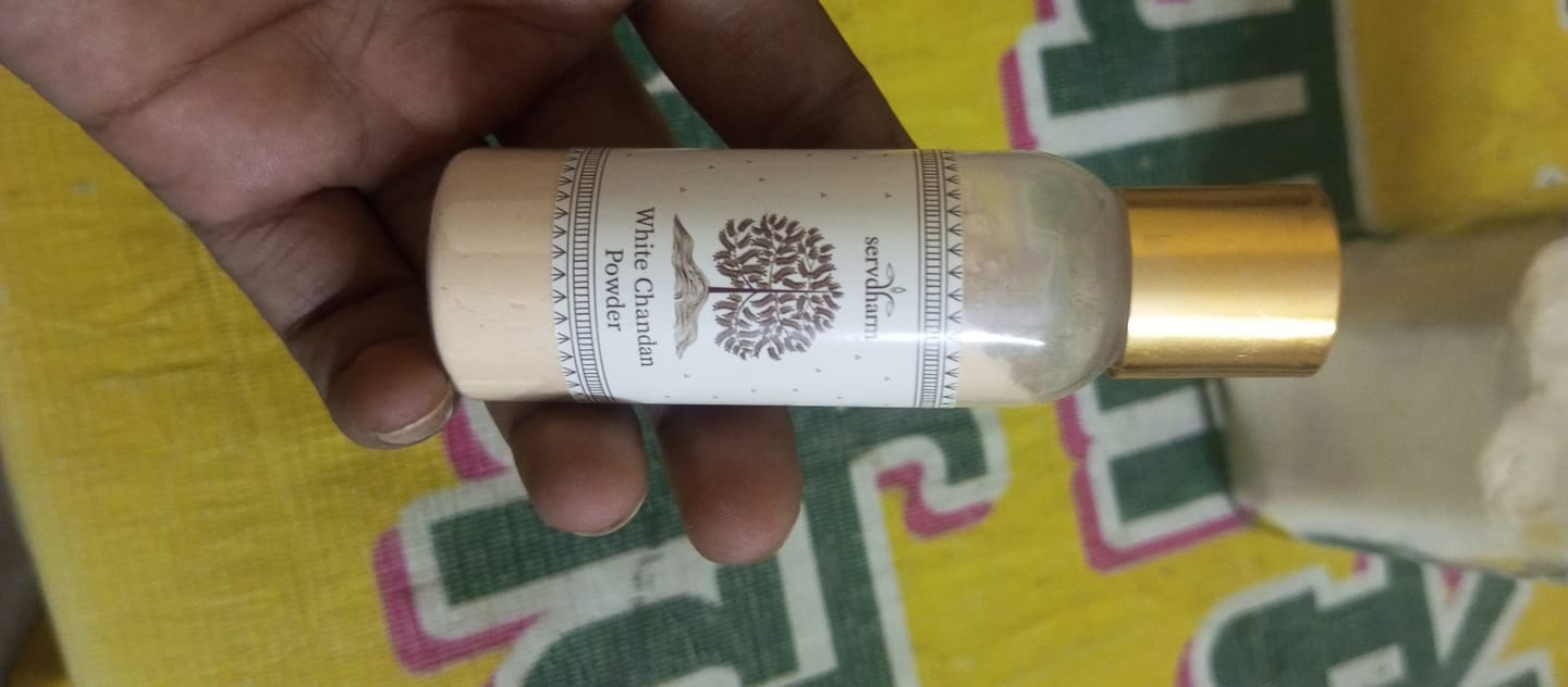 Customer photo review of White Chandan Powder For Pooja (50 grams)
